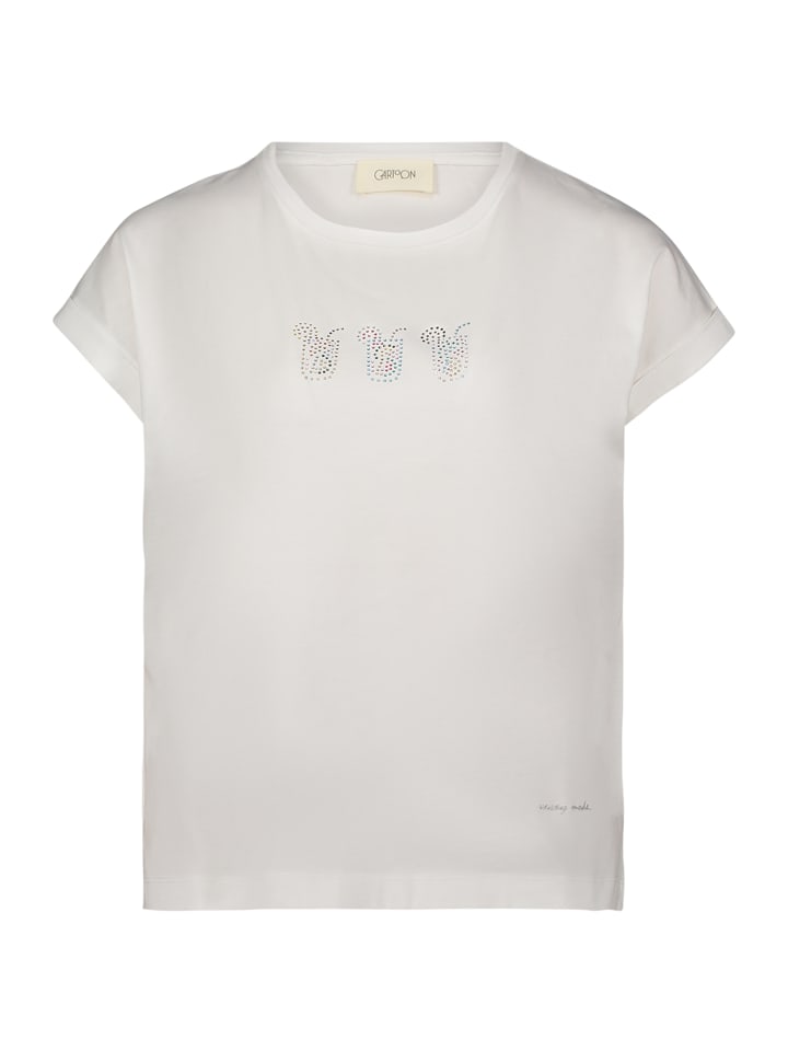 

Рубашка с принтом и закатанными рукавами в кремово-розовой расцветке CARTOON