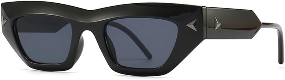 

Модные солнцезащитные очки «кошачий глаз» для женщин, винтажные очки конфетных цветов, мужские солнцезащитные очки с заклепками и градиентным переходом цвета, защита от ультрафиолета UV400 KTUCN, Orange Grey