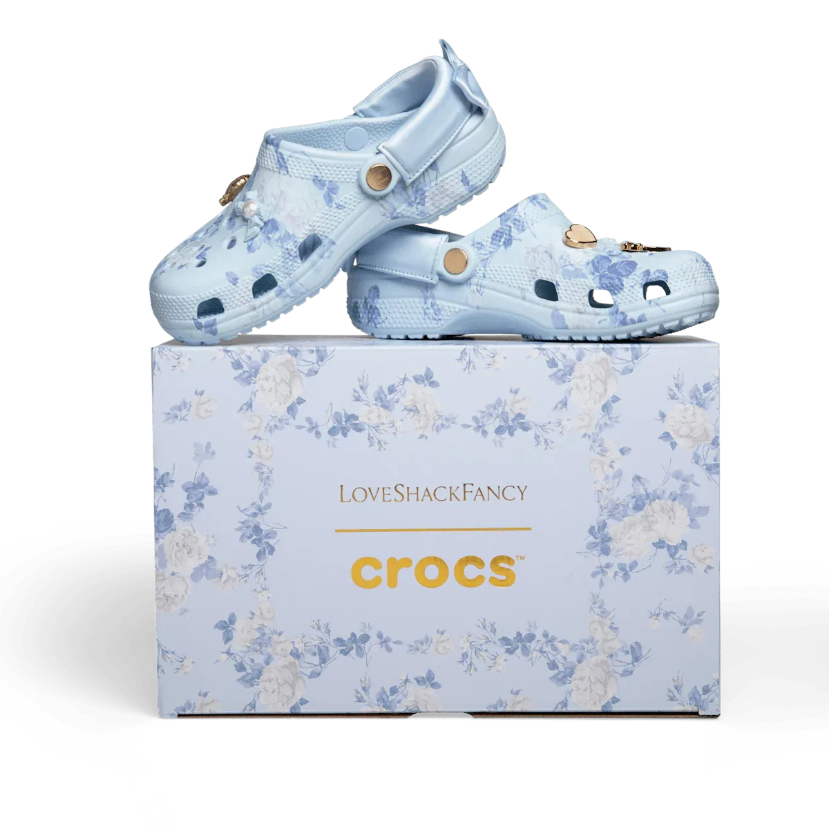 Crocs Классические синие сабо LoveShackFancy — фото 3