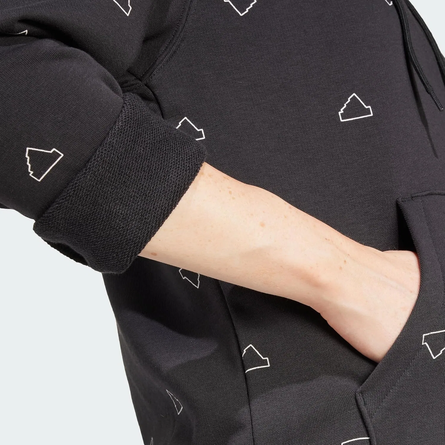 Толстовка женская adidas, Black — фото 3