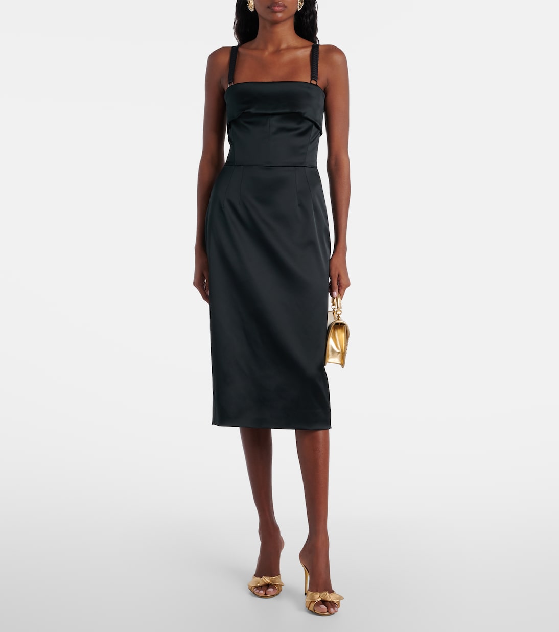Мюли из металлизированной кожи с бантом Dolce&Gabbana, Oro — фото 3
