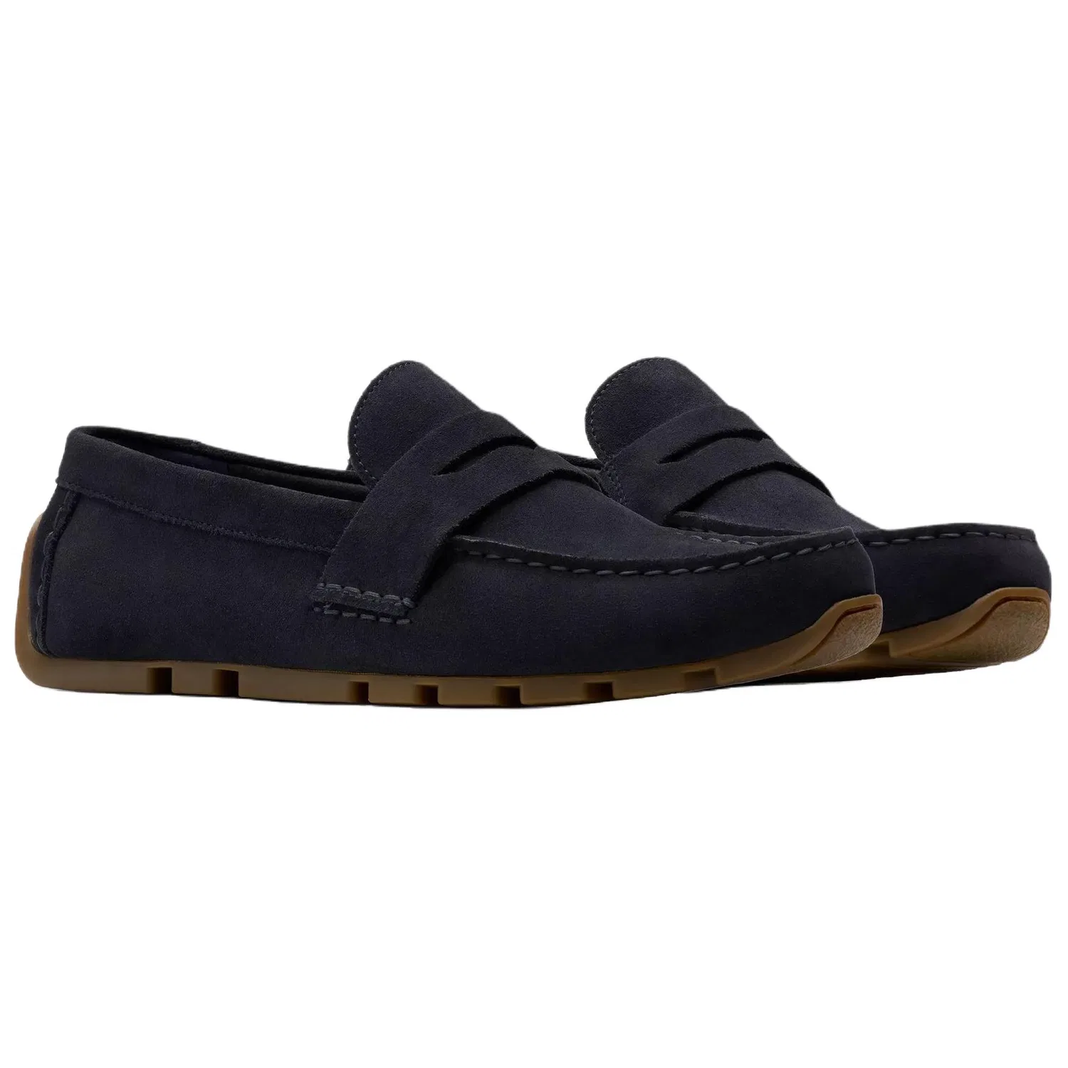 Лоферы замшевые Clarks Marine Blue — фото 4