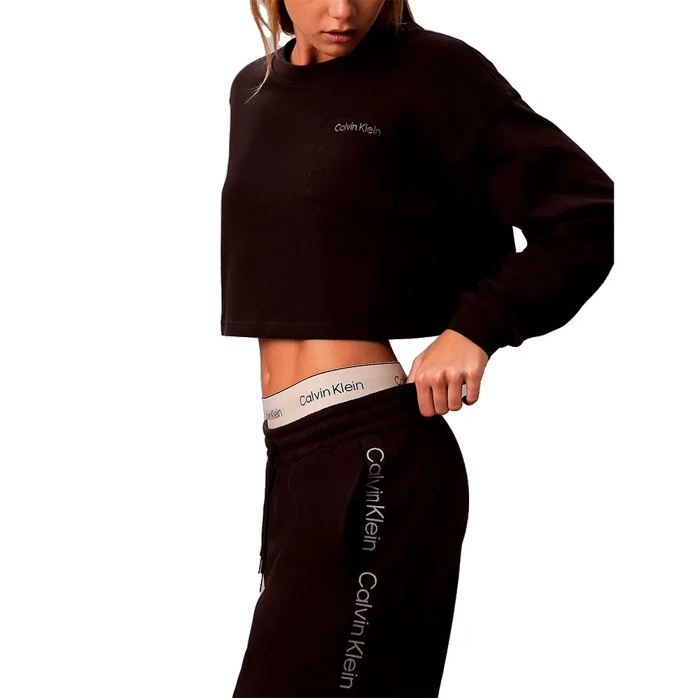 Пижамная футболка с длинным рукавом Calvin Klein LV00QS7516, черный — фото 4