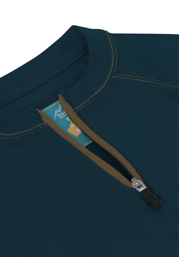 Детская футболка с длинным рукавом Normani Outdoor Sports, темно-синий — фото 3