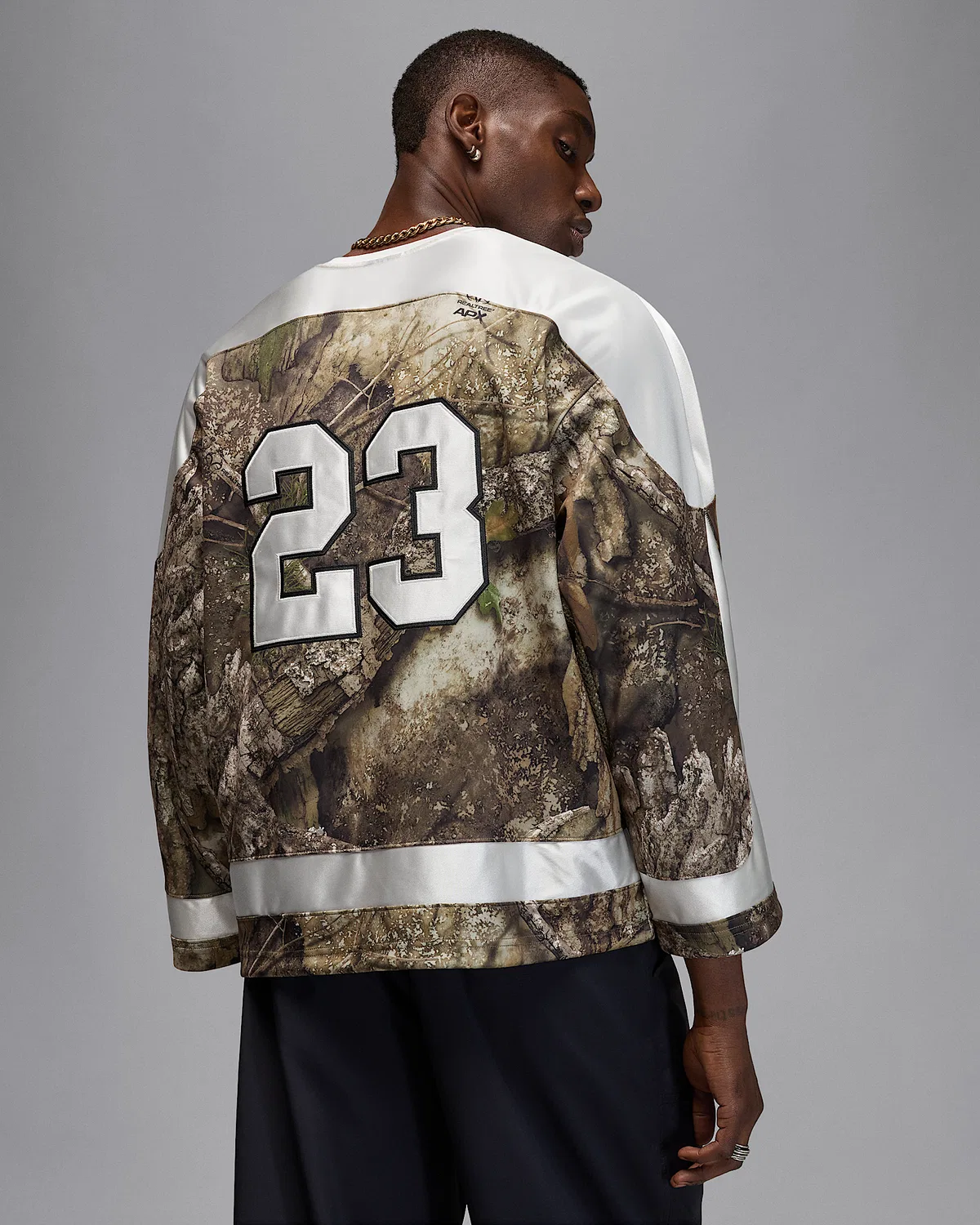 Мужская хоккейная джерси Realtree Jordan Brooklyn, Medium Olive/Sail/Sail — фото 2