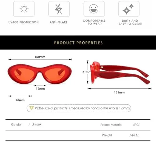 

Солнцезащитные очки «кошачий глаз» вогнутой формы для женщин, двухцветные овальные солнцезащитные очки для мужчин, сине-зеленые, ретро, ​​UV400 MTZJH, Blue