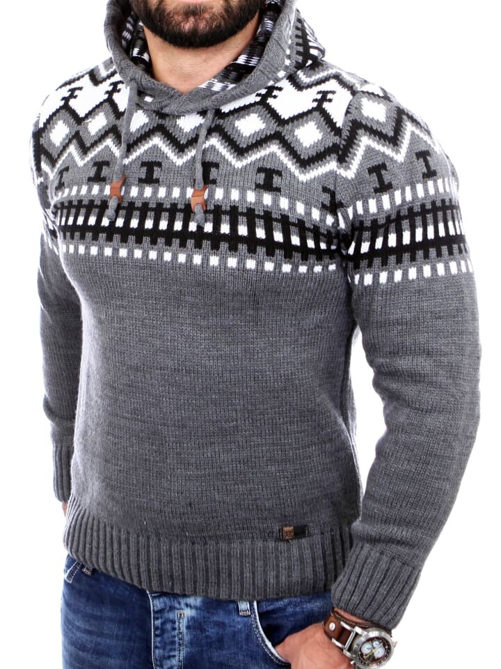 

Пуловер RESLAD Strickpullover Norweger, антрацит