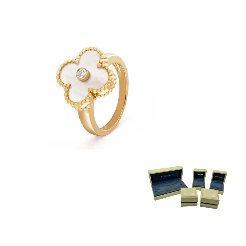 

Van Cleef & Arpels Кольцо «Альгамбра» из 18-каратного желтого золота с бриллиантами, 2010-е годы