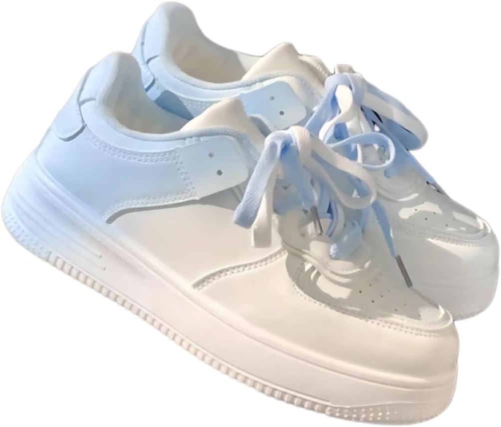 

Модные кроссовки на массивной платформе Gradient PU для мужчин и женщин, стильные обувь для повседневной носки с эластичной высокой подошвой для комфорта и стиля Ctkvbmeoi, синий