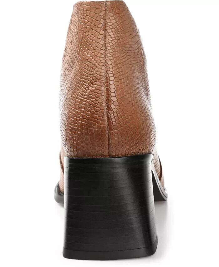 Женские туфли Stylla Stretch Vamp Block Heel Shooties Journee Signature, коричневый/бежевый — фото 3