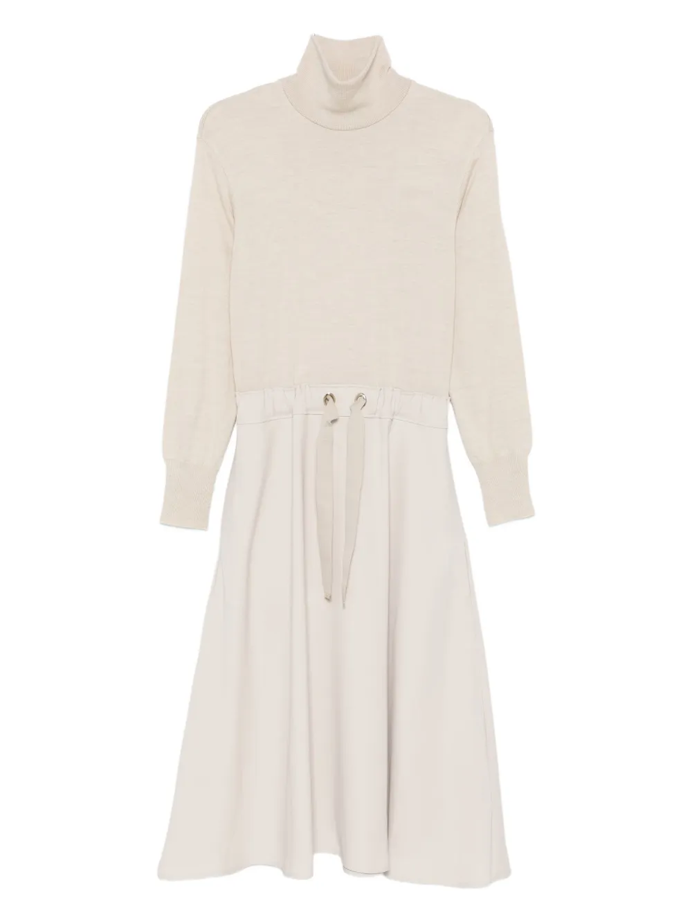 

Платье с галстуком и воротником-стойкой Herno, нейтральный