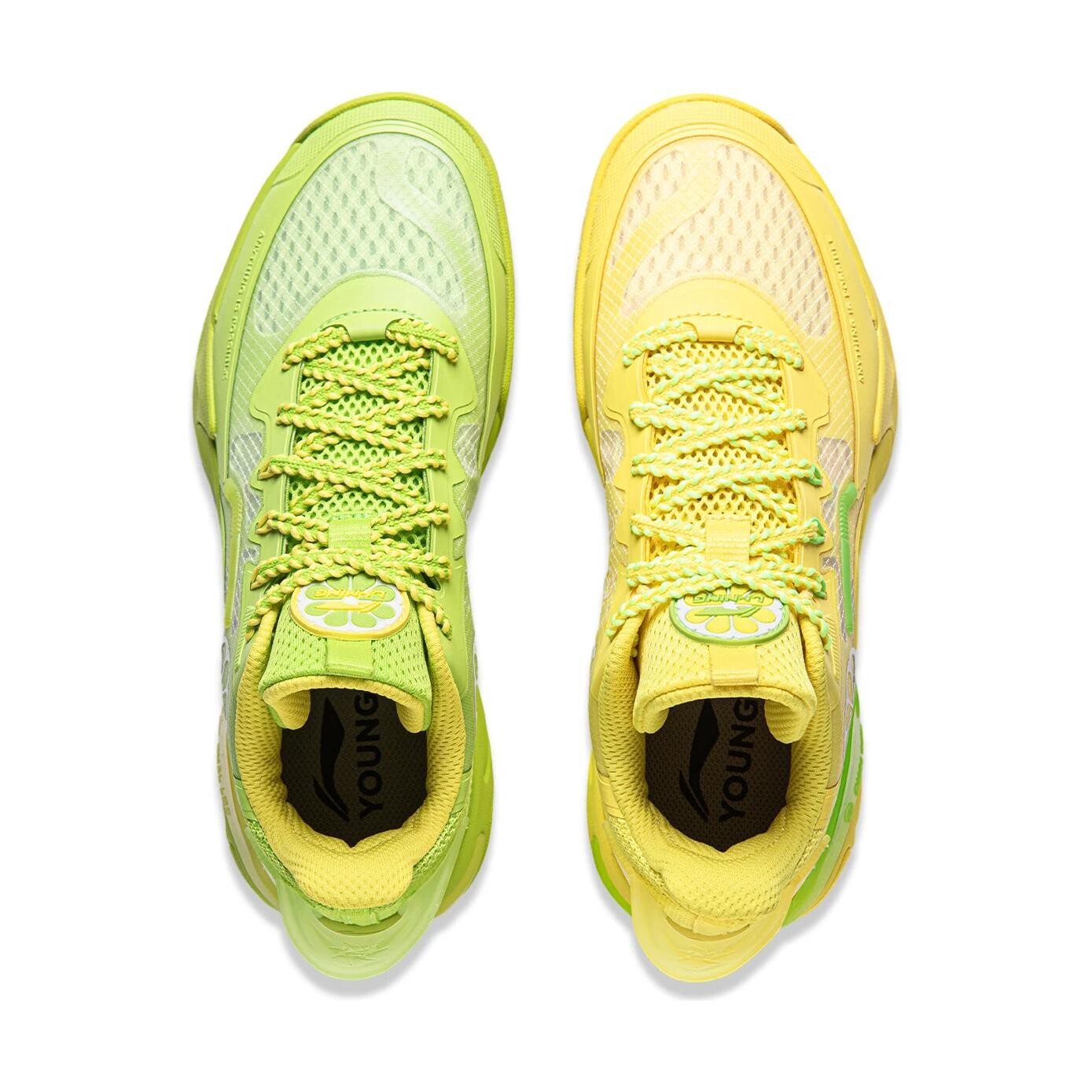 Баскетбольные кроссовки Wind Shadow 2.0 для детей GS Low-top Kiwi Yellow/Lime Green Lining Young, желтый — фото 4