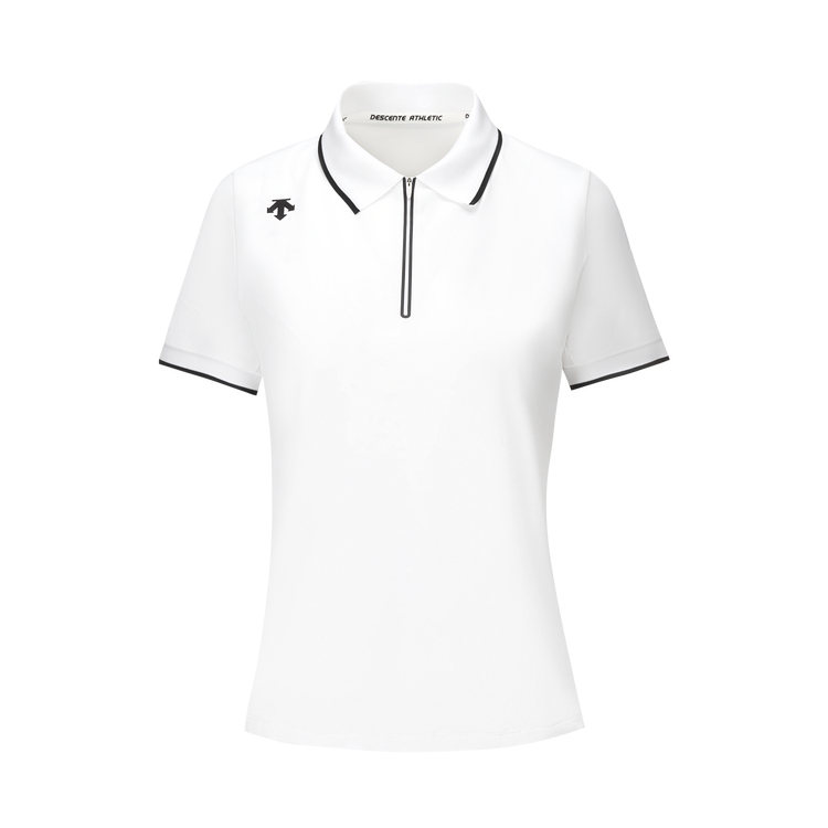 

Женская поло для тренировок DESCENTE, ярко-белый