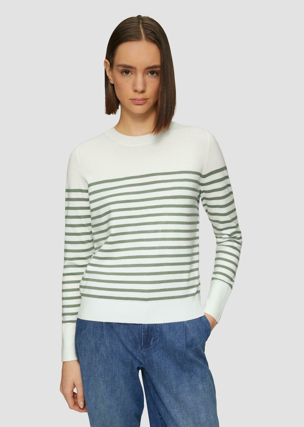 

Свитер GESTREIFTER PULLOVER s.Oliver, зеленый