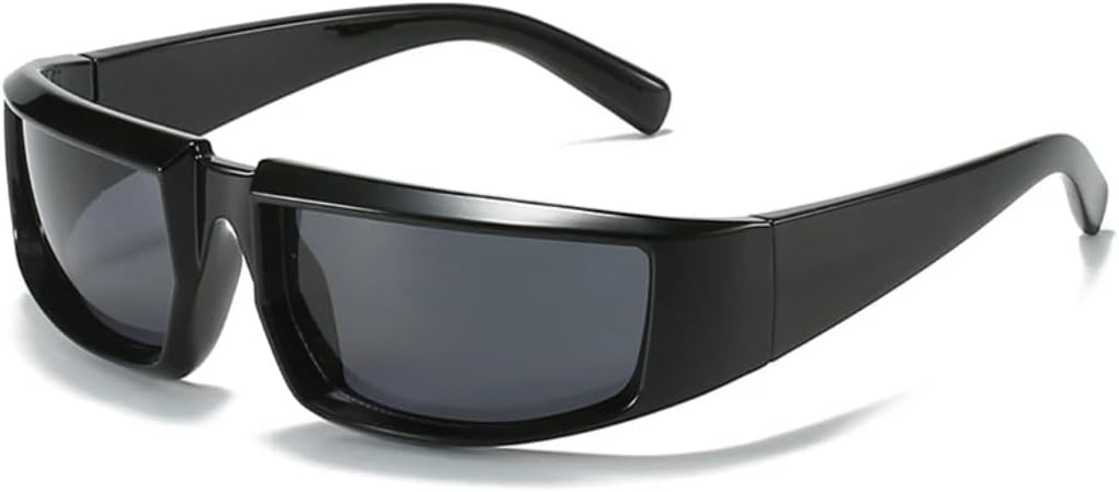 

Ретро-панк женские солнцезащитные очки, модные разноцветные зеркальные очки с защитой от УФ-излучения UV400, мужские очки для активного отдыха и вождения UUPTTPL, Black Grey B