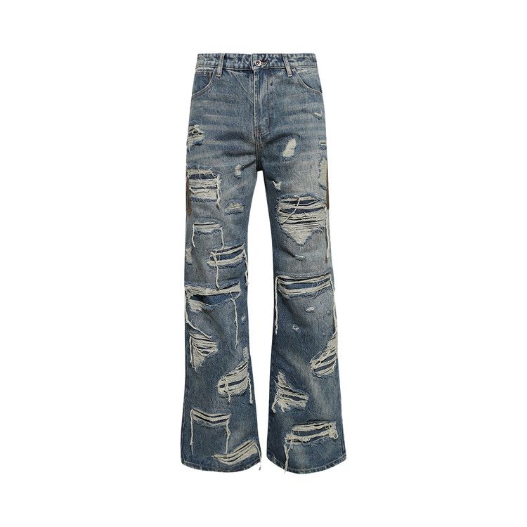 

Джинсы Who Decides War Side Patch Relaxation Denim Jeans, Blue