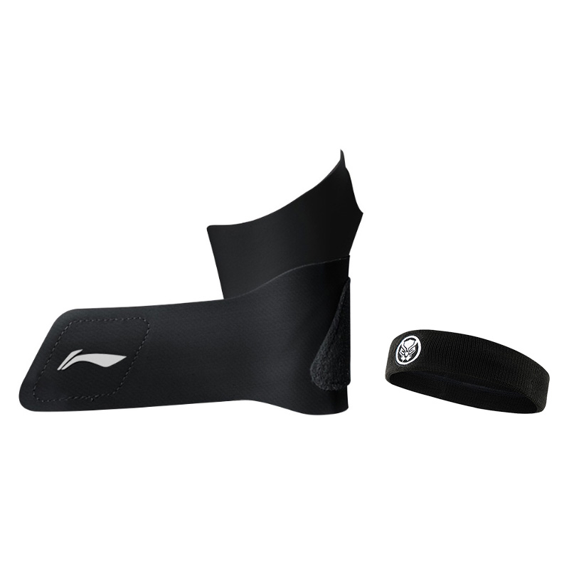 

LINING Теннисные бадминтонные фитнес-браслеты защитные компрессионные black унисекс