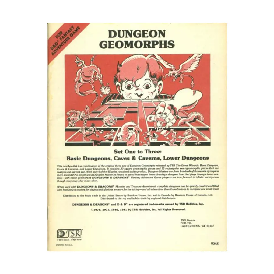 

Dungeon Geomorphs Set #1-3 - Basic Dungeons, Caves & Caverns, Lower Dungeons, Basic Dungeons & Dragons (Original Edition) - Sourcebooks & Accessories, мягкая обложка