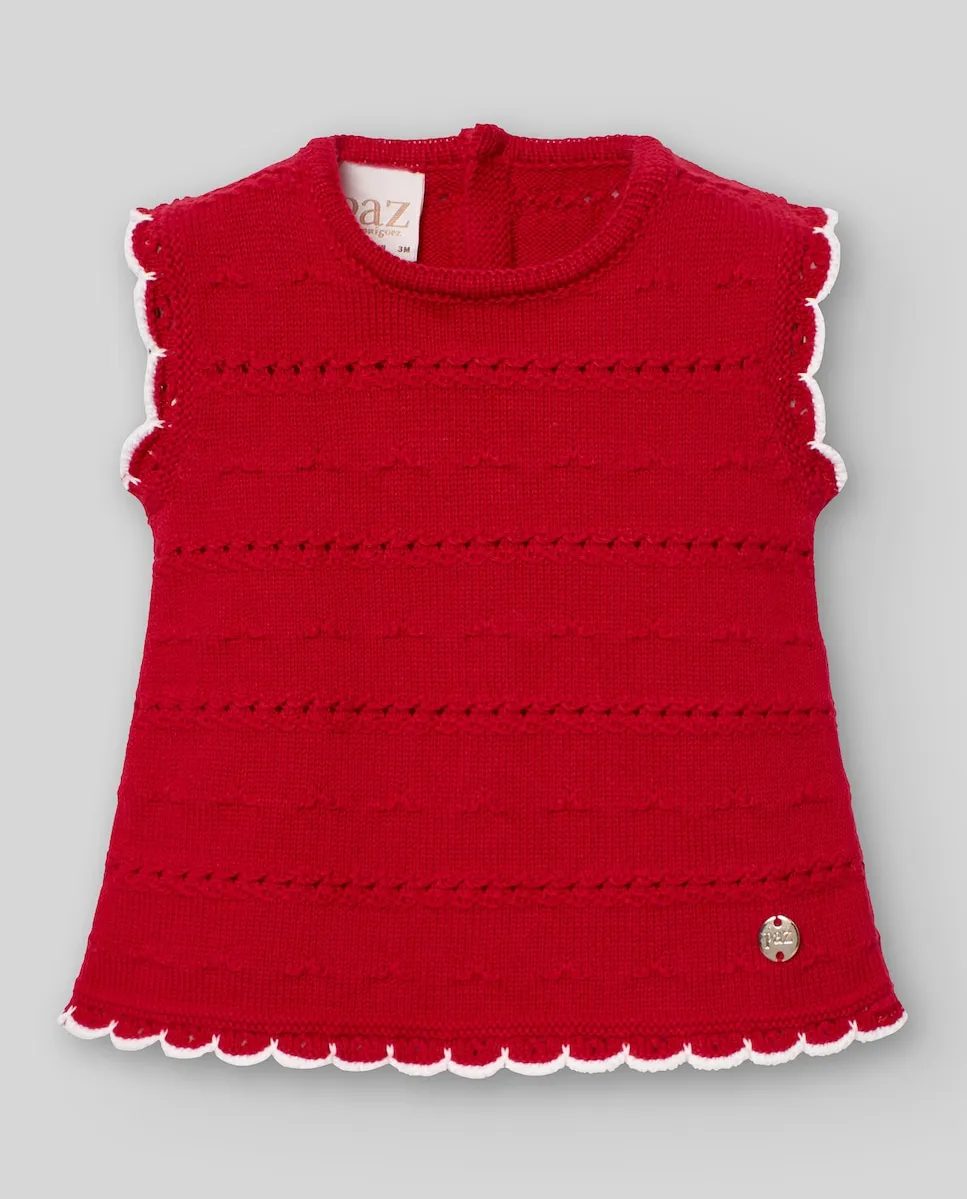 

Детский свитер с волнами Rías Paz Rodríguez, красный