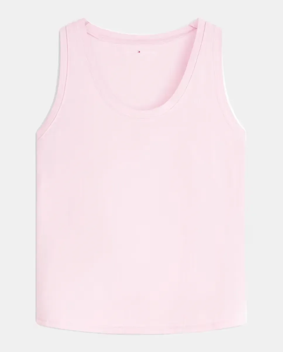 Майка из модала Tommy Hilfiger, розовый — фото 4