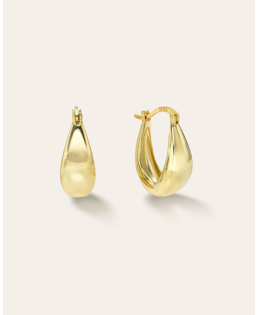 

Серьги-кольца Organic Dome Huggie Zoe Lev, Yellow gold vermeil