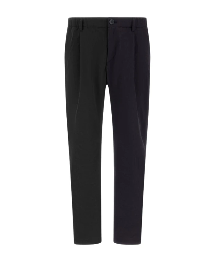 

Синие брюки из жатой ткани с эластичным поясом Herno, синий