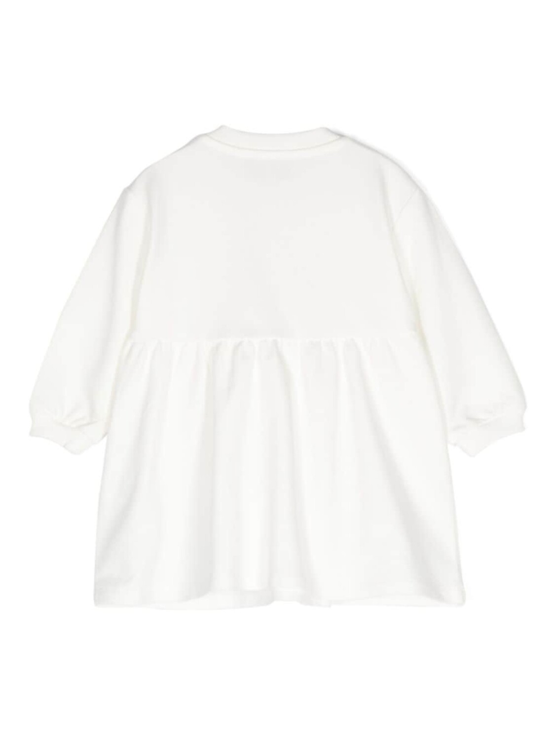 Moschino Kids платье А-силуэта с принтом, нейтральный цвет — фото 2