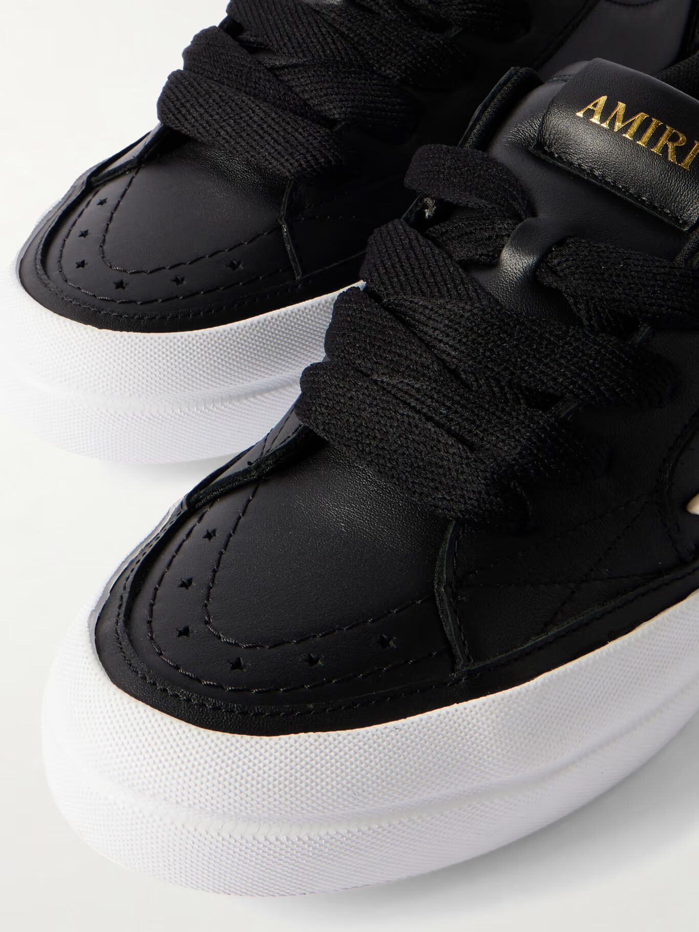 

Кроссовки Sunset Skate Low из кожи с аппликацией AMIRI, черный