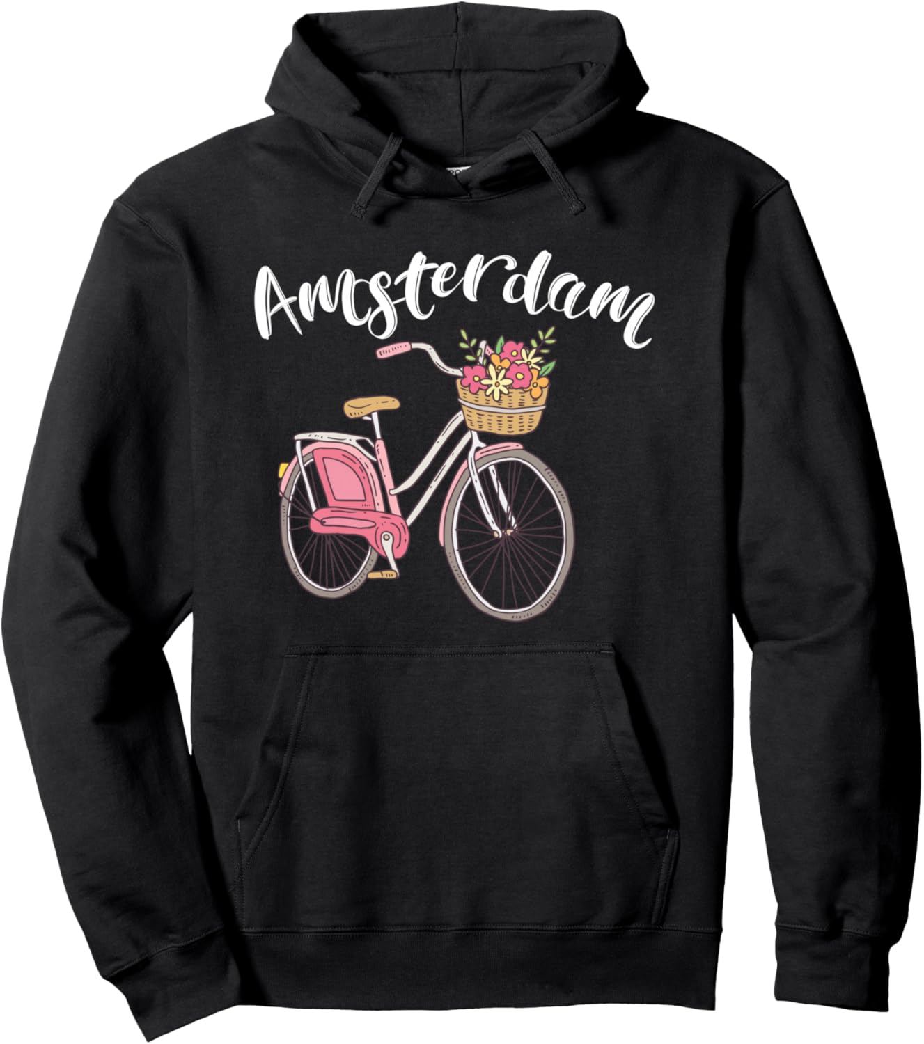 

Худи Amsterdam Bicycle City Retro Cycling Amsterdam City Vintage, черный