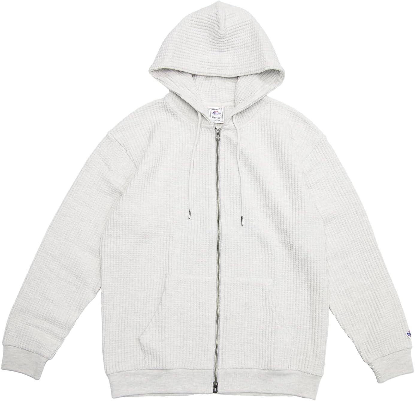 

Унисекс взрослая толстовка с капюшоном на молнии и вафельной текстурой JEMORGAN, овсяный