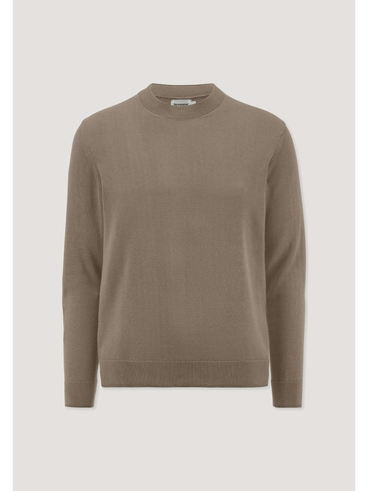 

Вязаный пуловер Hessnatur Regular из чистого органического хлопка цвета глины