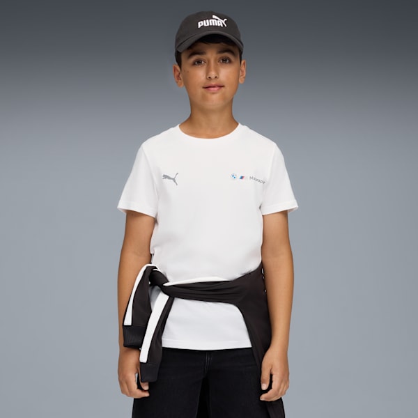 

Футболка для больших детей с автоспортом Bmw M Motorsport Essentials Puma, белый