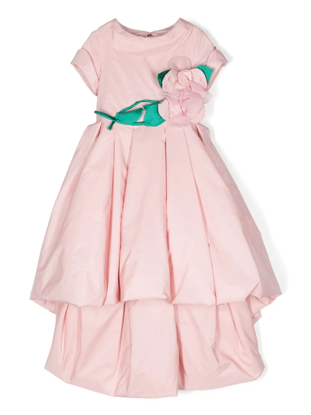 

Платье из тафты с цветочной аппликацией MARCHESA KIDS COUTURE, розовый