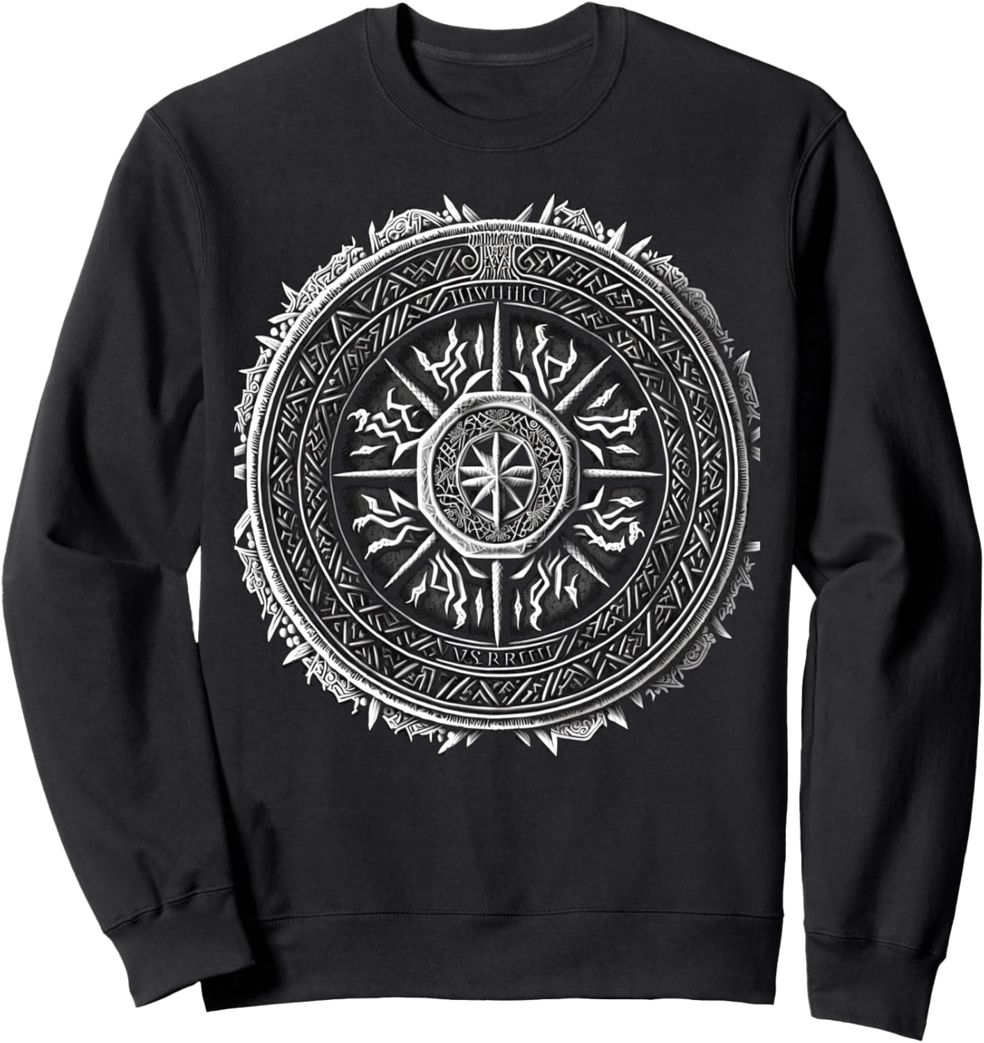 

Толстовка Vegvisir Norseman Valhalla со скандинавской мифологией Nordic Culture And Nordic Design, черный