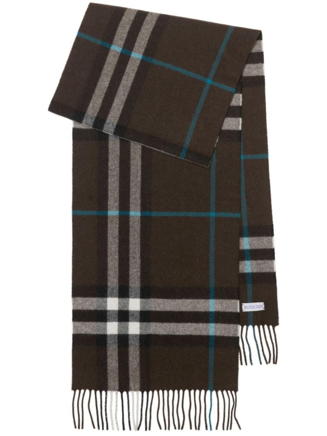 

Кашемировый шарф в клетку Burberry, коричневый