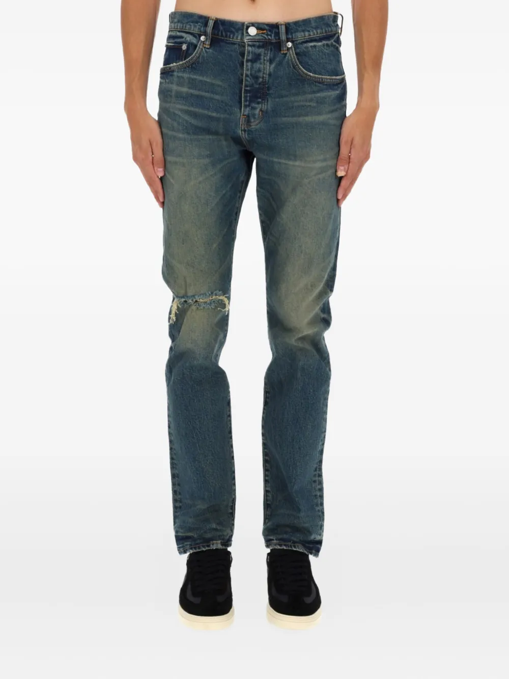 

Рваные джинсы P005 Purple Brand, синий