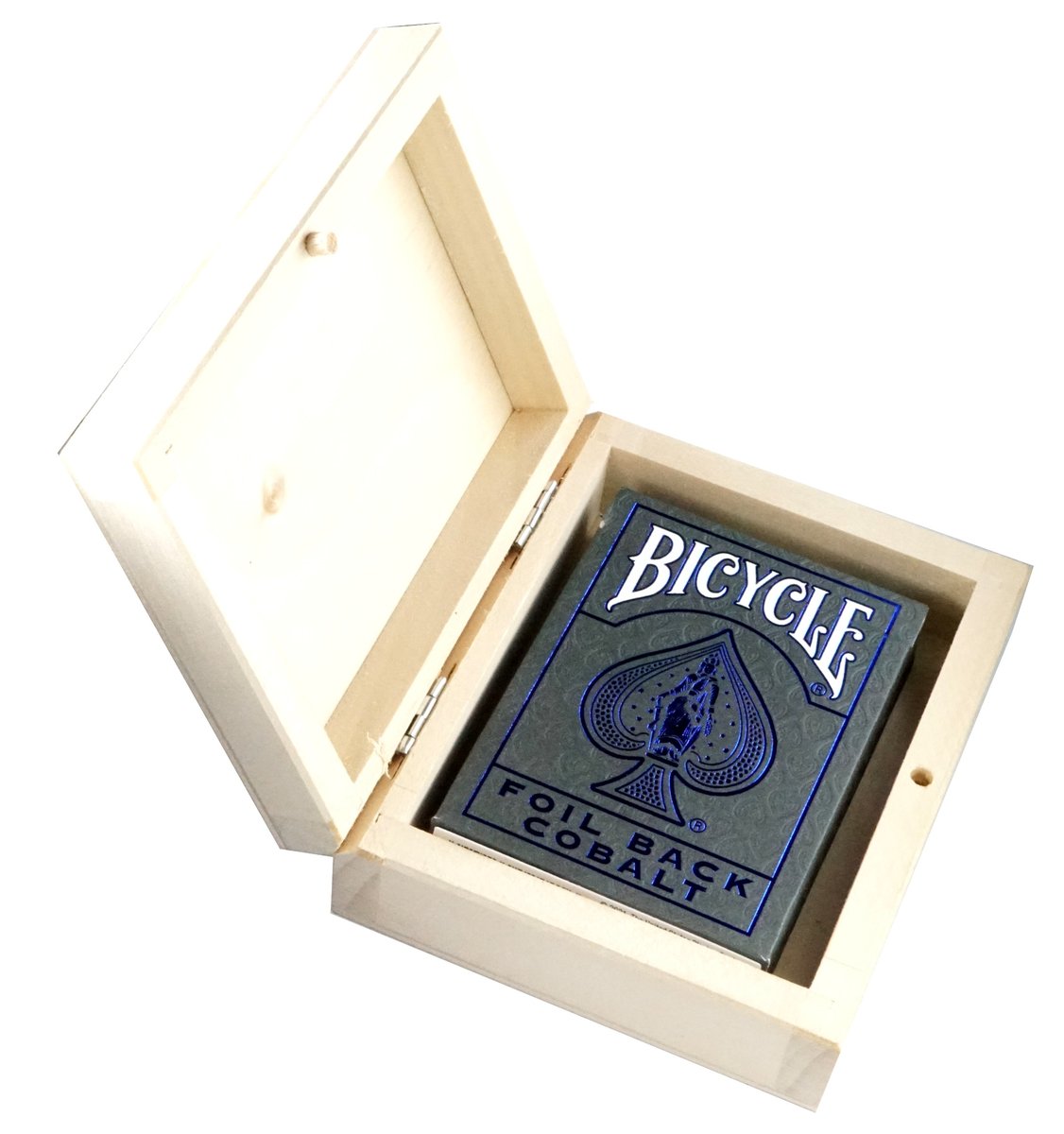 

Игральные карты BICYCLE METALLUXE BLUE, 1 КОЛОДА, в деревянной коробке*