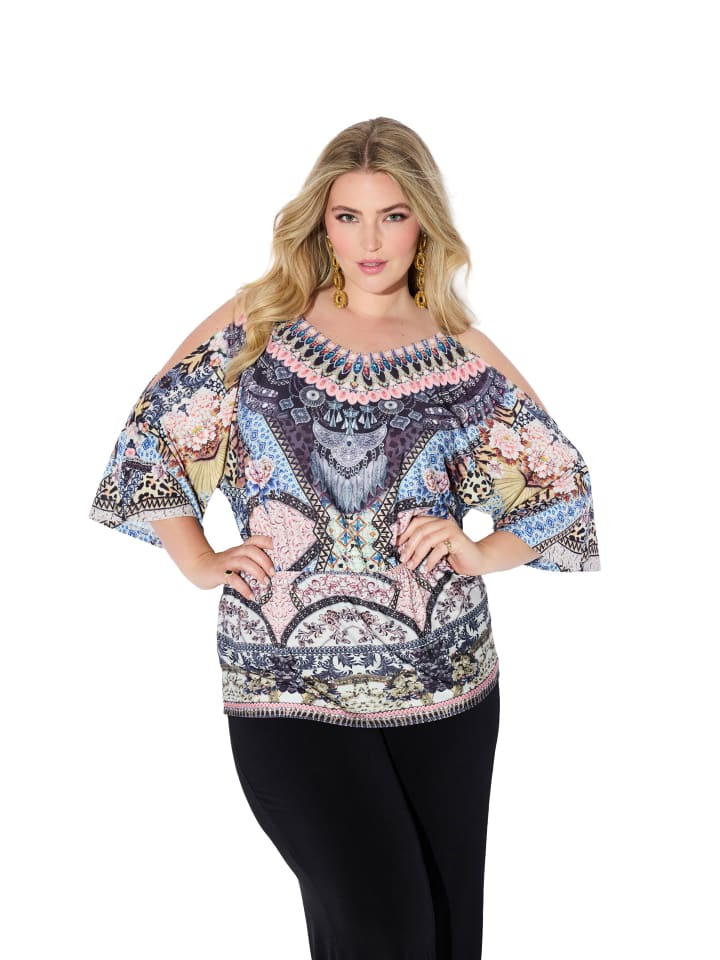 

Ulla Popken Черный вязаный топ