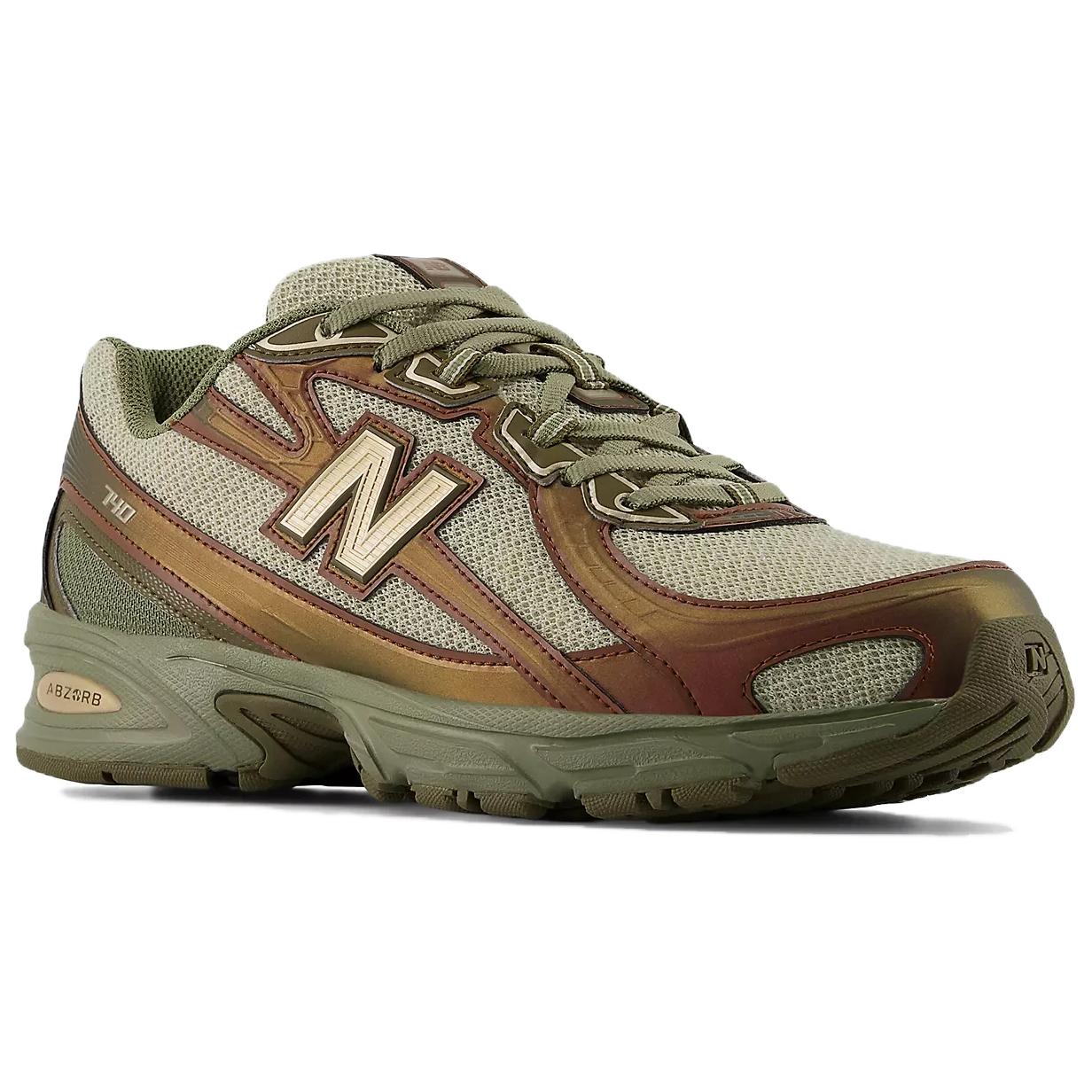 New Balance Кроссовки для бега NB 740 Unisex коричневые зеленые — фото 4