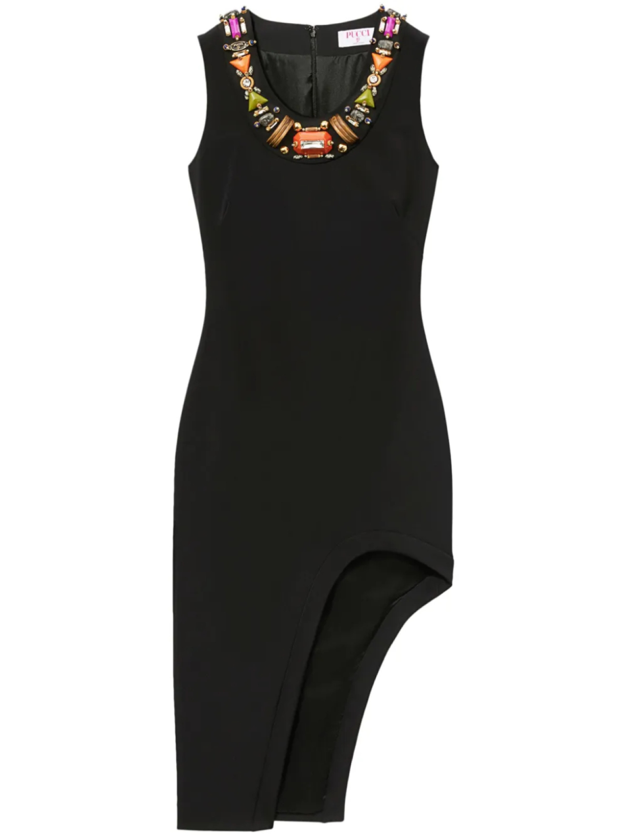

PUCCI декорированное платье асимметричного кроя, черный