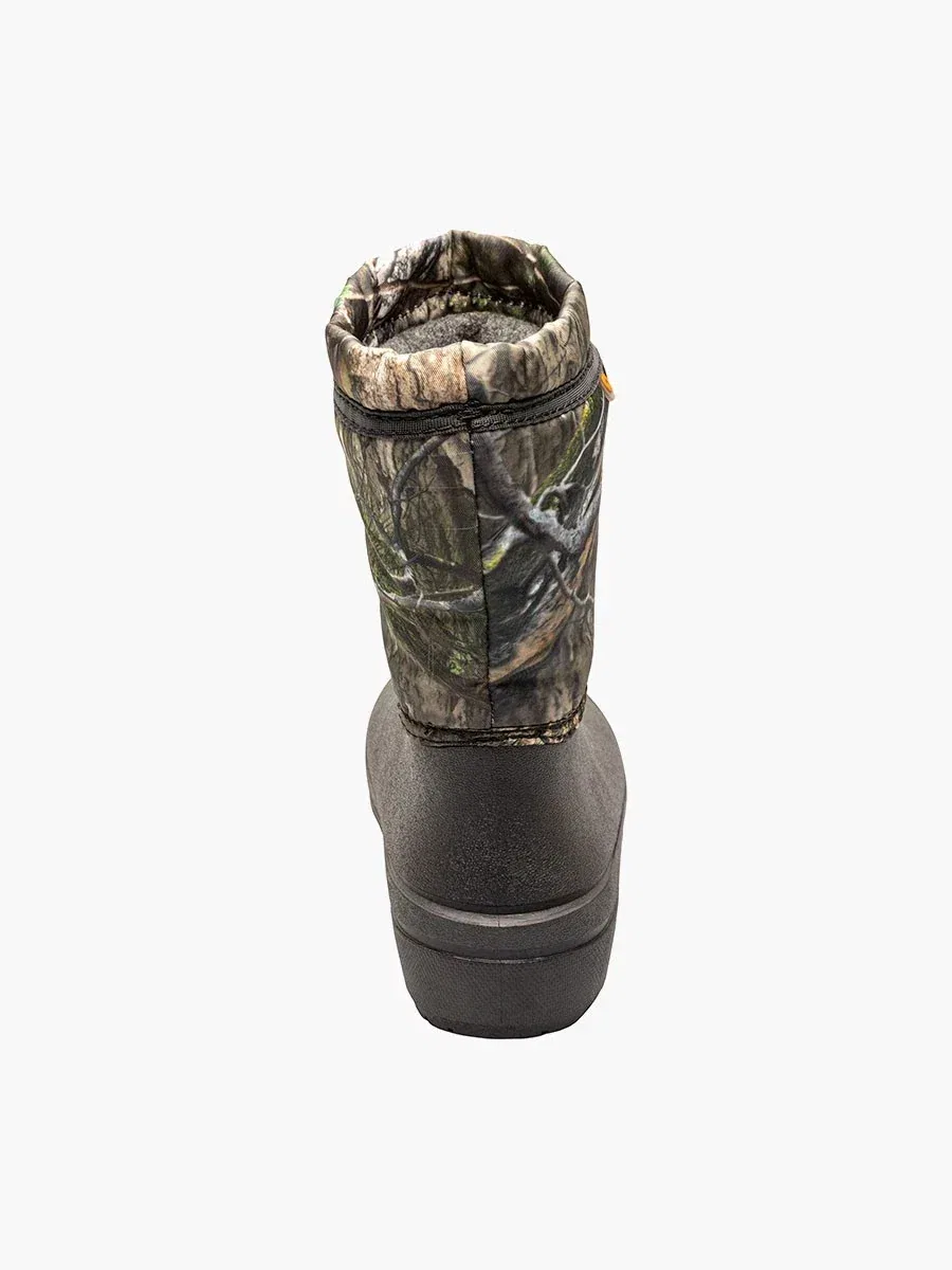 Детские водонепроницаемые ботинки Bogs Snow Shell Mossy Oak Camo с закругленным носком, модель ZAP85, черный — фото 4