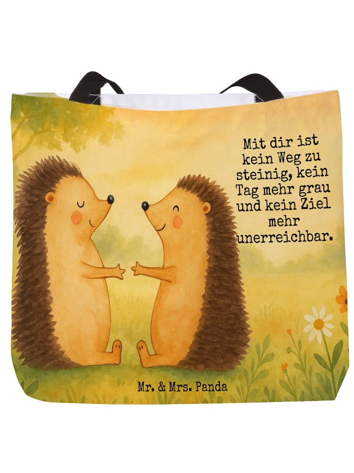 

Сумка-шоппер с рисунком ежика и надписью Love в белом цвете Mr. & Mrs. Panda