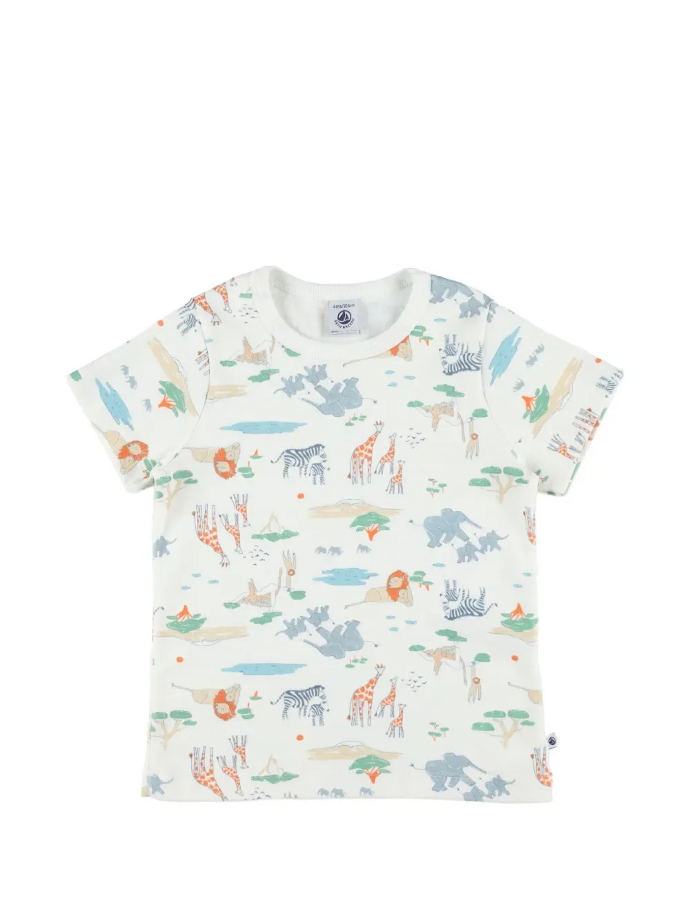 Пижама с анималистичным принтом и маской (набор из трех предметов) Petit Bateau, бежевый — фото 2