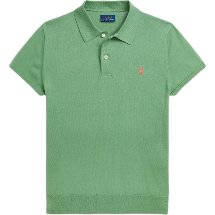 SS24 Футболка поло женская светло-зеленая Polo Ralph Lauren — фото 2