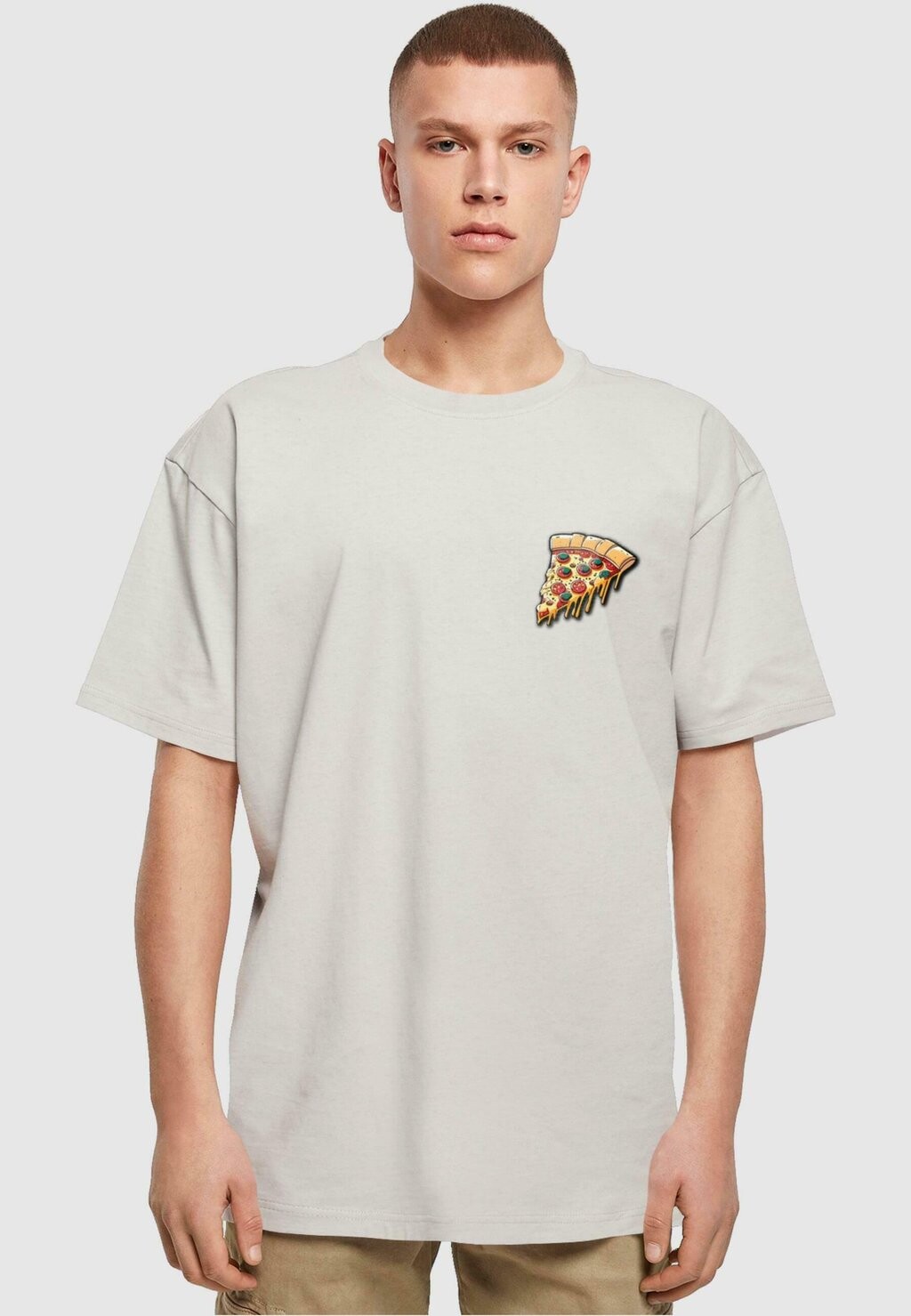 

Футболка с принтом PIZZA COMIC HEAVY Merchcode, цвет lightasphalt