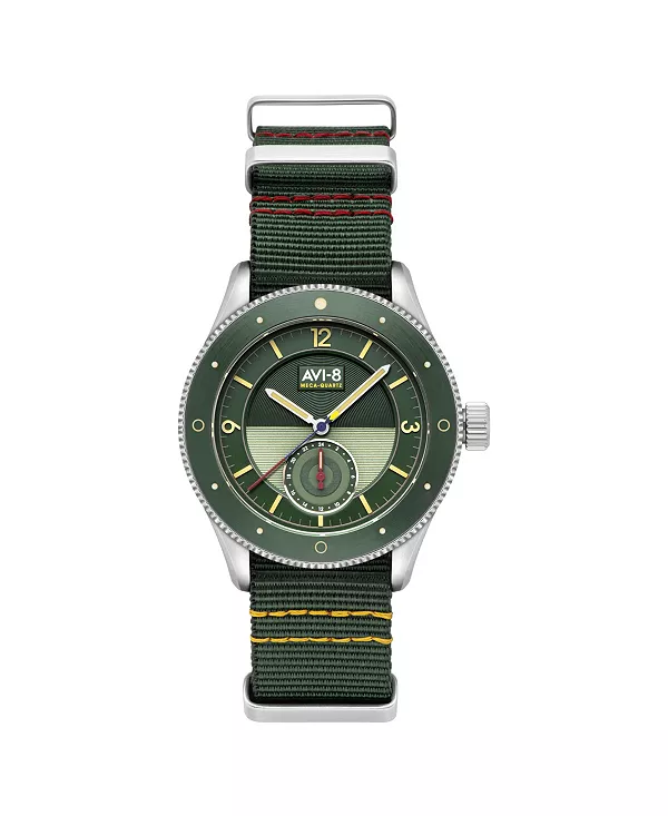 

Мужские часы Flyboy Airmaster Sector Meca-Quartz с зеленым нейлоновым ремешком, 40 мм Avi-8, green