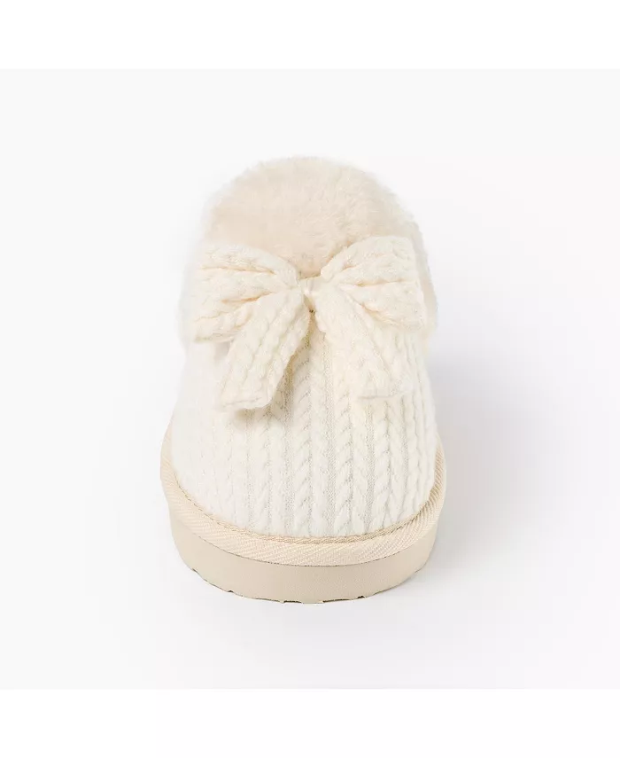 Женские вязаные тапочки Bowelle Scuff Sweater Minnetonka, коричневый/бежевый — фото 3