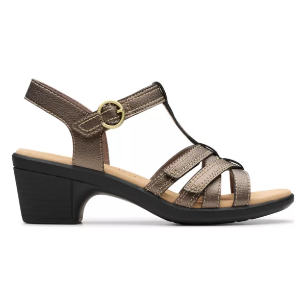Женские босоножки на каблуке Emily2 Clarks, цвет bronze metallic — фото 2