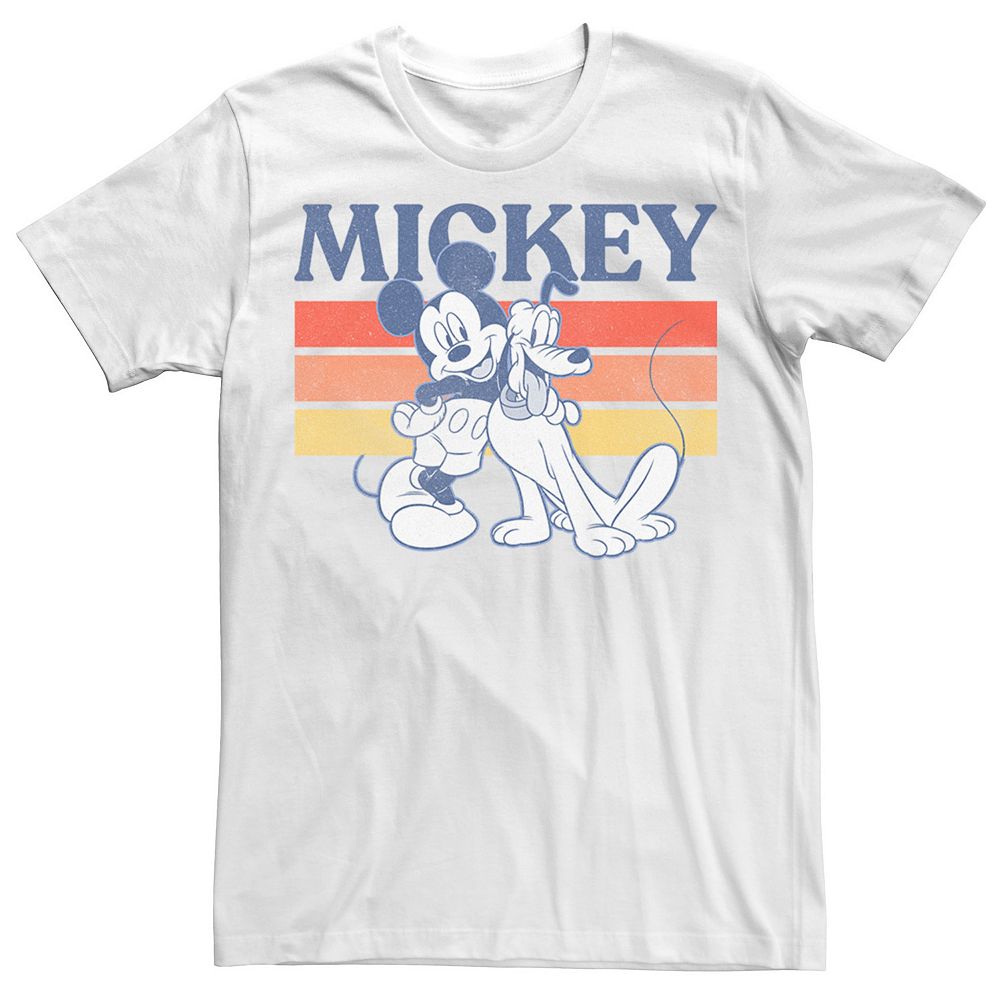 

Мужская футболка в стиле ретро Disney's Mickey And Friends Mickey And Pluto Licensed Character, белый