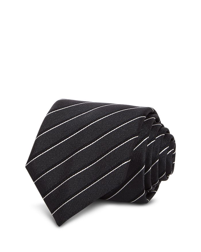 

Классический полосатый галстук BOSS, серый